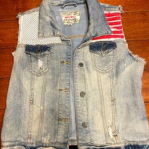 Denim Distressed vest
